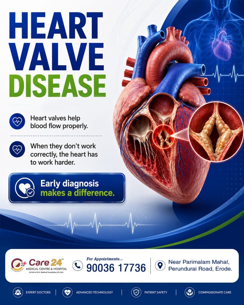 Heart valve disease awareness campaign by Care24 Medical Centre & Hospital, Erode